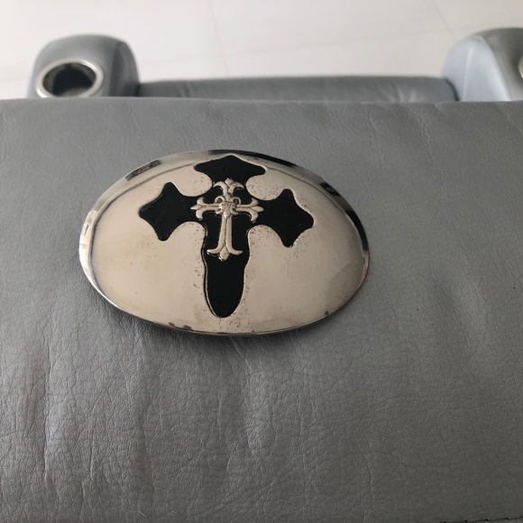 Belt Buckle -Silver plated with Cross main image 4